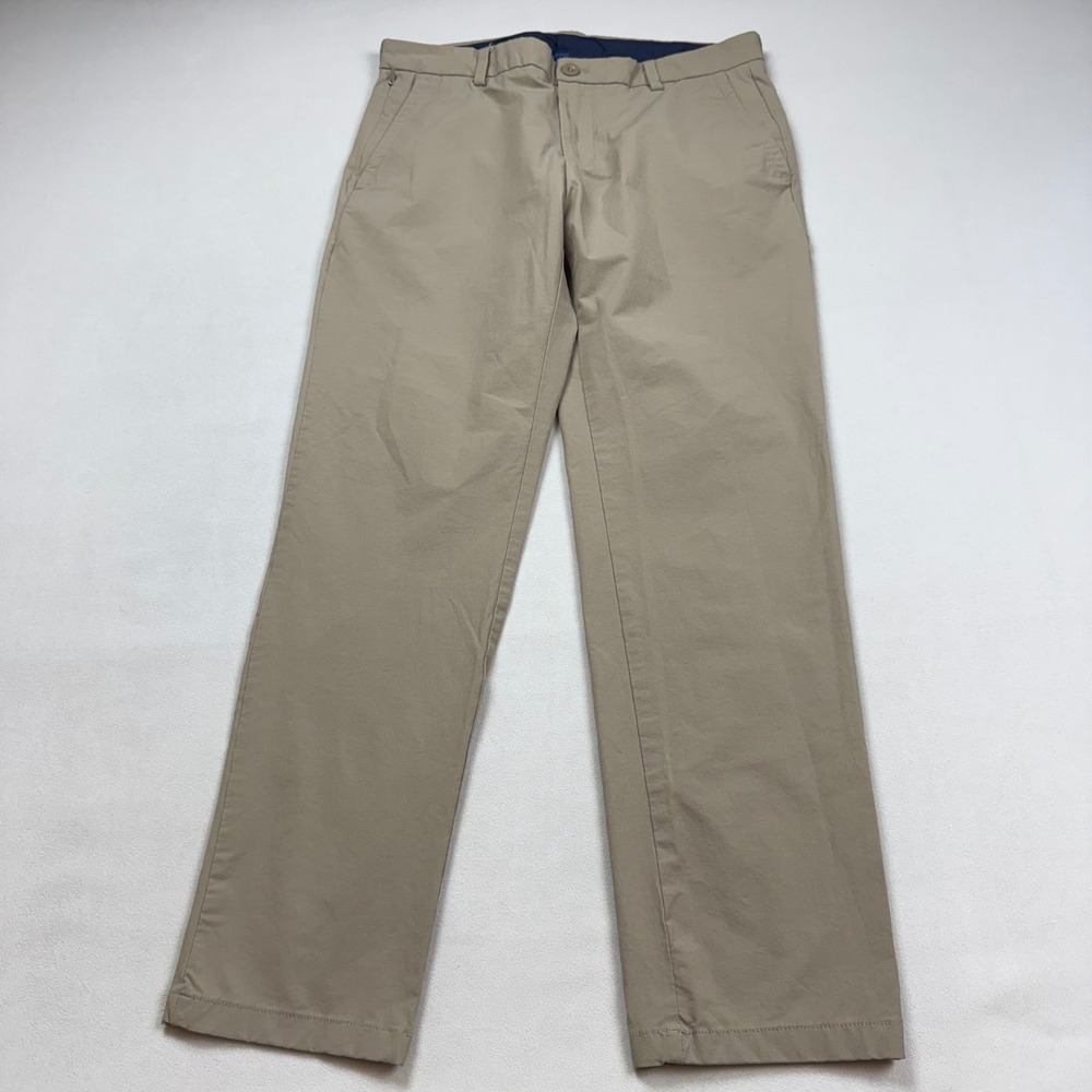 Vineyard Vines On-The-Go Pant Khaki Tan Stretch Chino Mens 32x30 1P000005